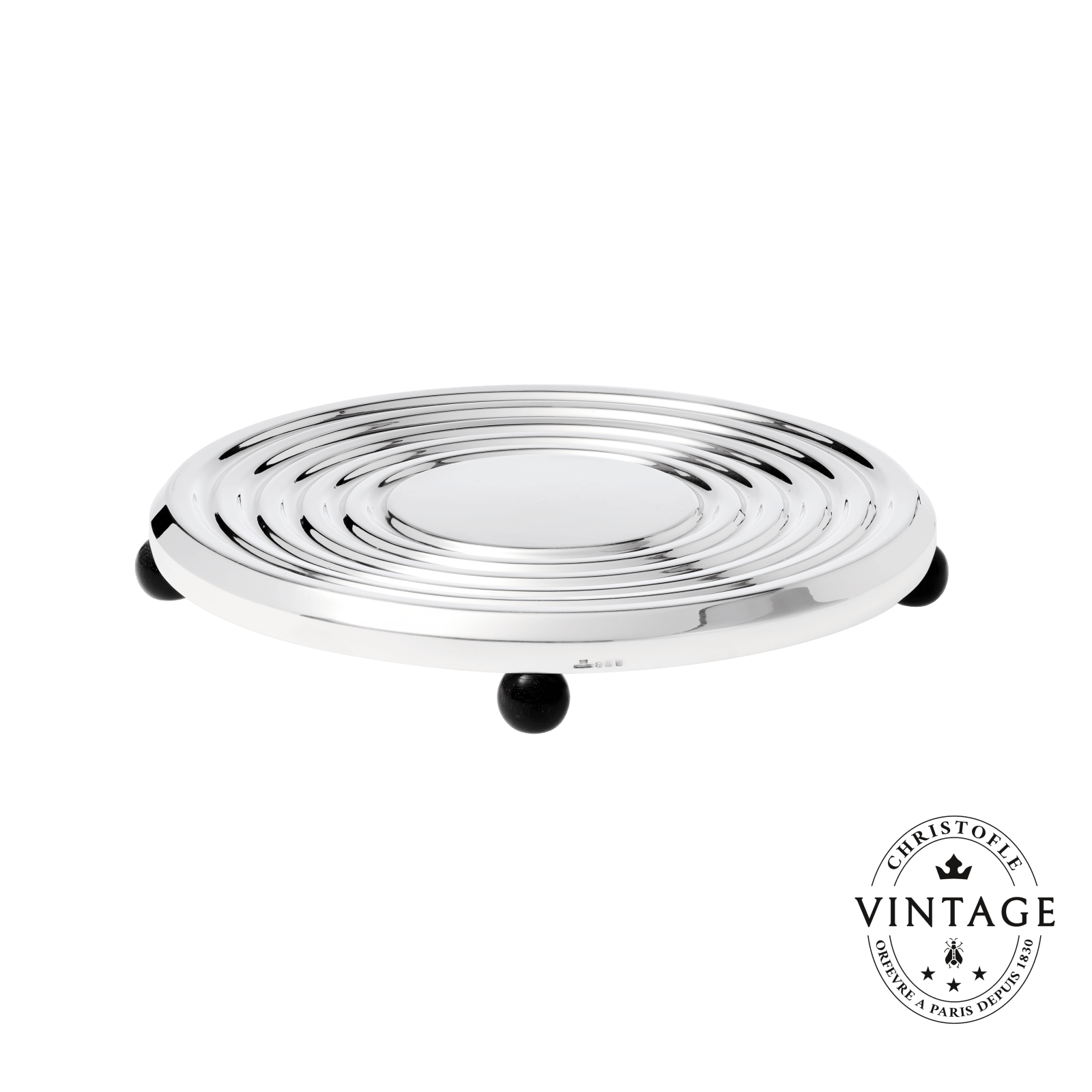 Plate Coaster, Silverware Vintage Ondulations Christofle